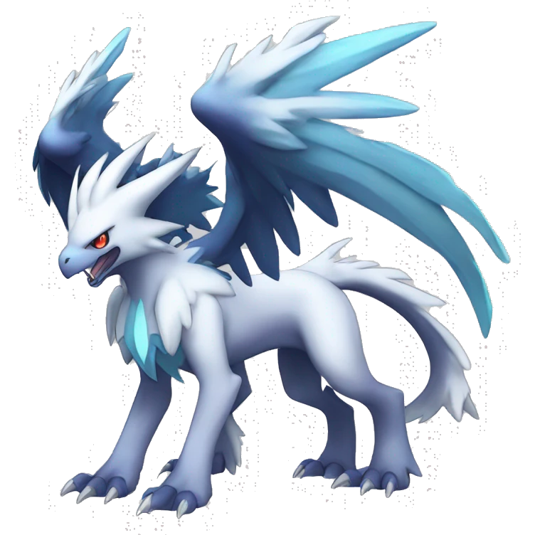  cool edgy colorful ethereal Absol-Dialga-Fakemon full body emoji