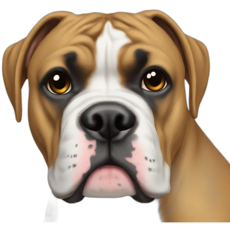 white american boxer x bully emoji
