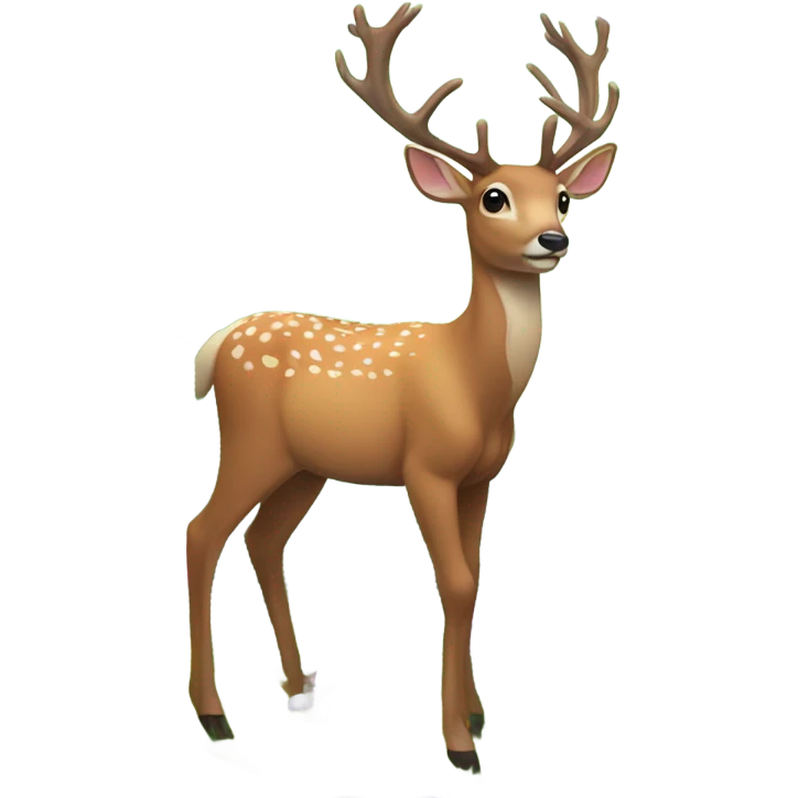 Flowers in a garden with a deer emoji