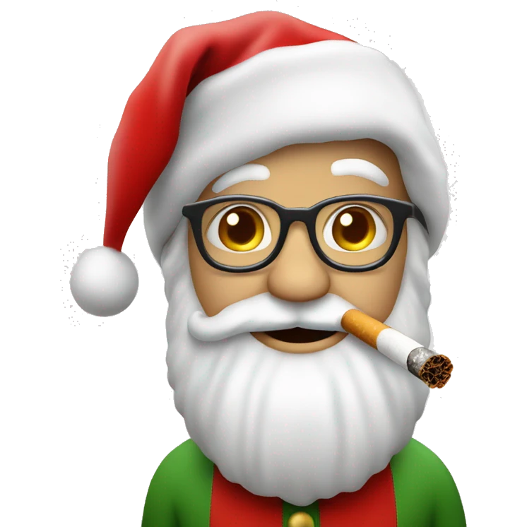 babbo natale con sigaretta emoji