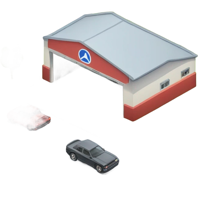 isometric car garage emoji