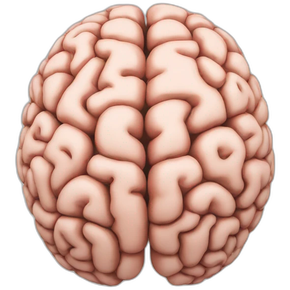 Brain made of software emoji