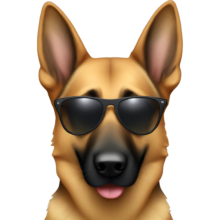 German shepherd with sunglasses  emoji