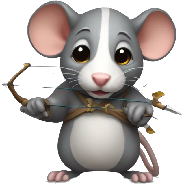 Rat with Bow and Arrow emoji