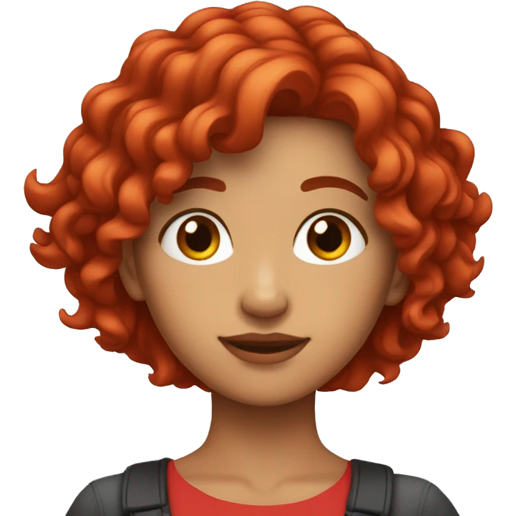 adolescente mujer con el pelo rojo  emoji