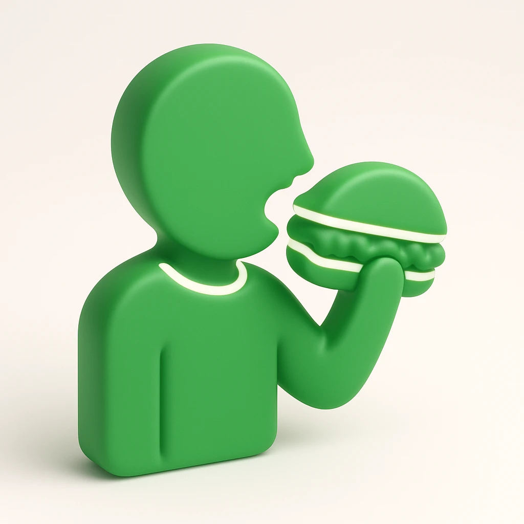 person eating sloppy joe emoji