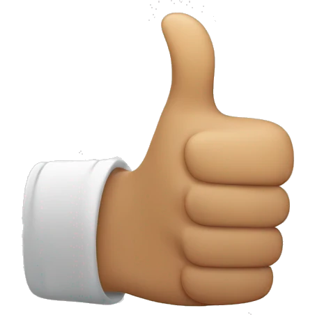 Thumbs up to back emoji