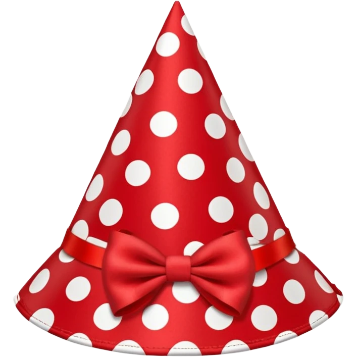 birthday hat with a bow, polka dots emoji