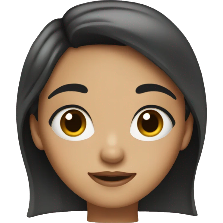 girl with dark hair and dark eyes emoji