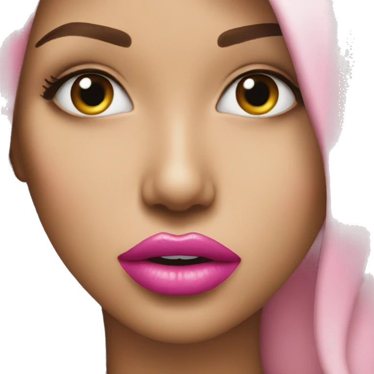 Pink lips emoji