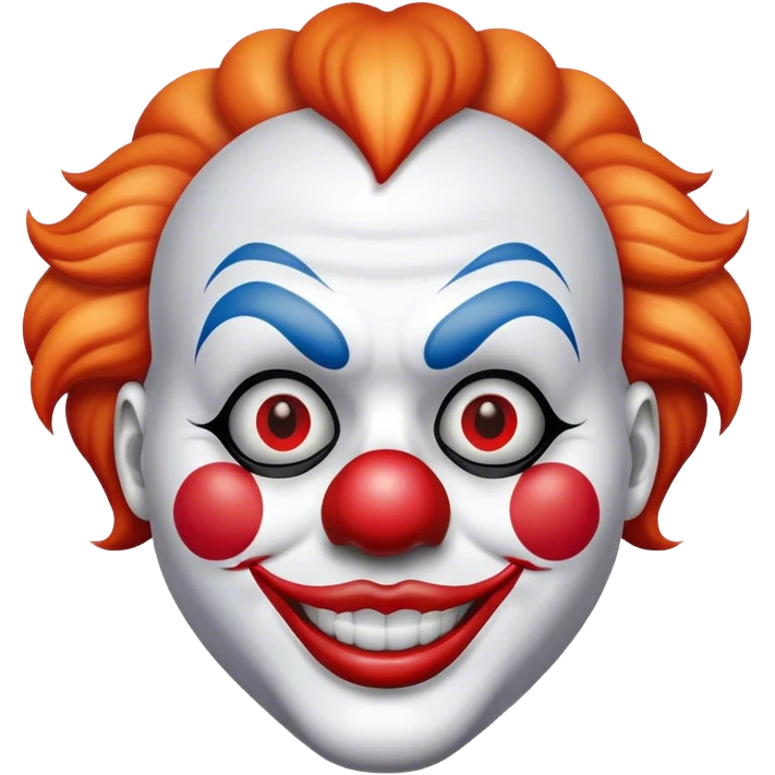 Clown face looking mask for face emoji