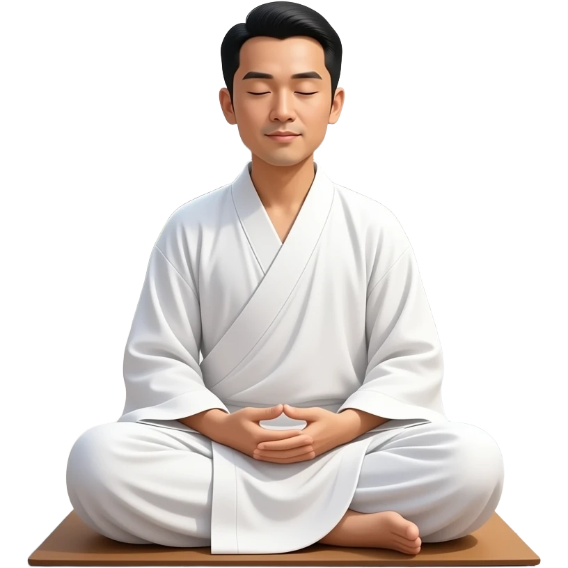 asian man meditation emoji