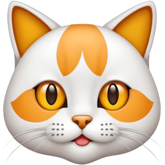 Tüylü beyaz Kedi emoji