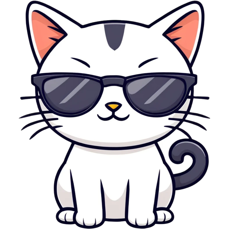 Cat with sunglasses emoji