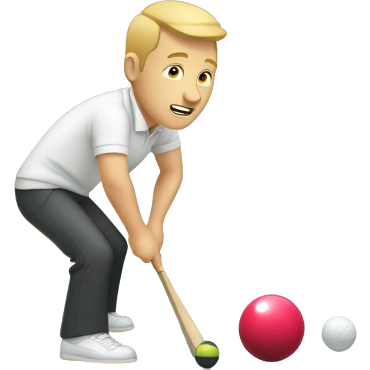 Man playing lawn bowls  emoji