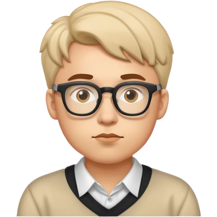 nerd with glasses thinking emoji