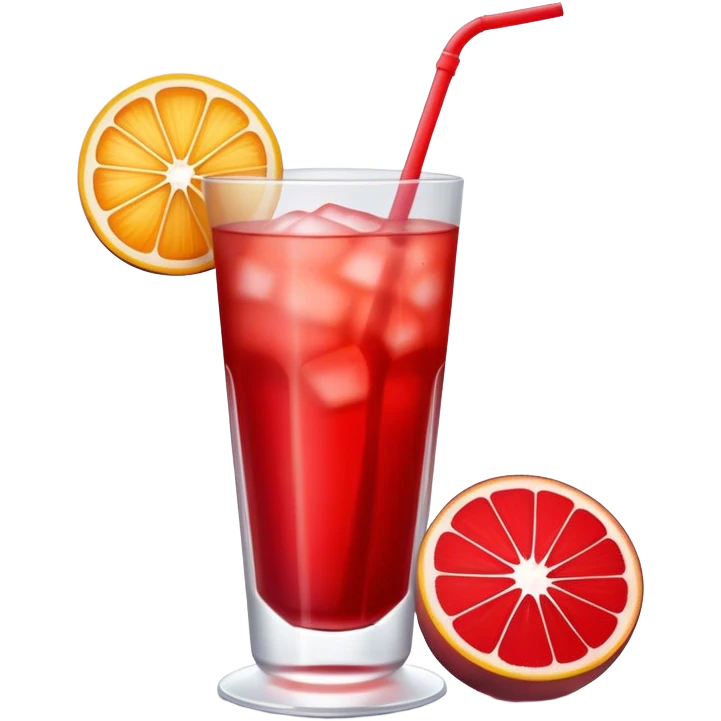 A sweet, red-colored beverage, made with fruit or syrup, often served cold and refreshing, symbolizing traditional drinks like sherbet emoji
