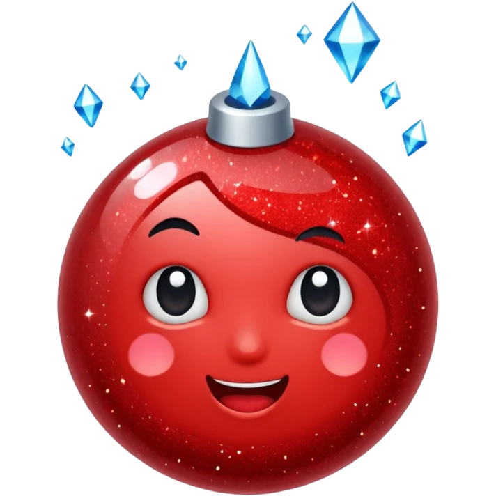red glitter link emoji