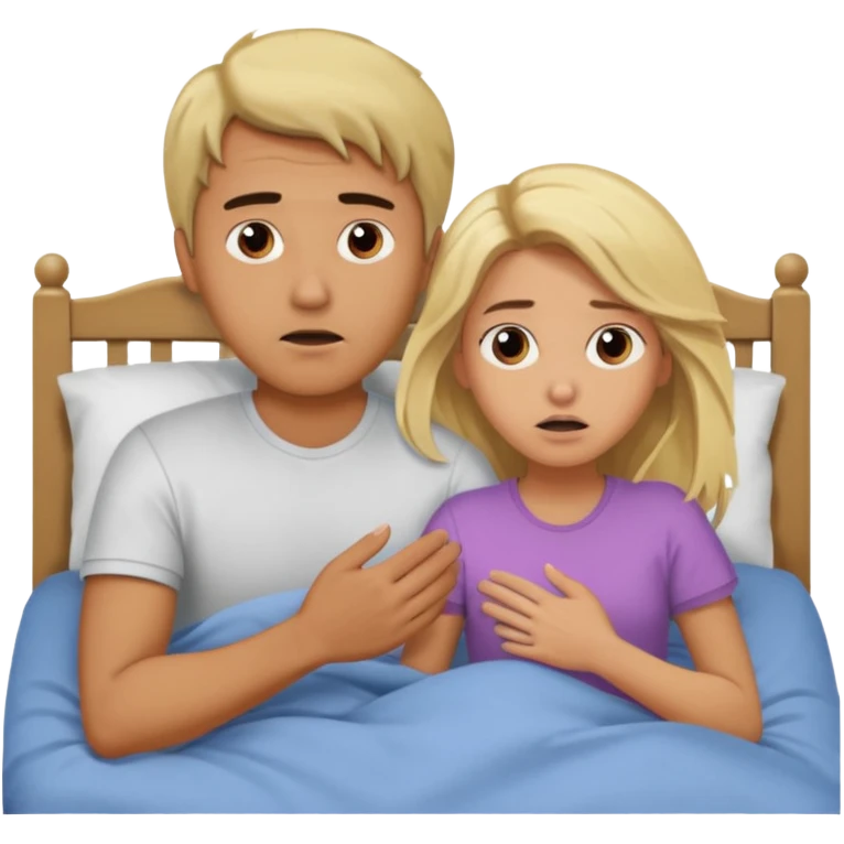 guy holding a blonde girl by her hair in bedb emoji