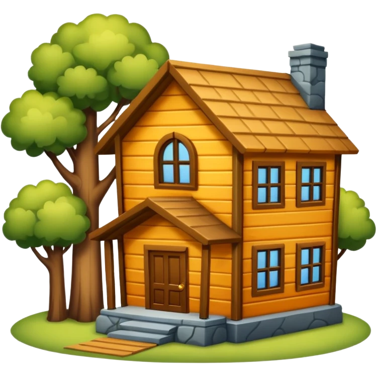 big wood house emoji