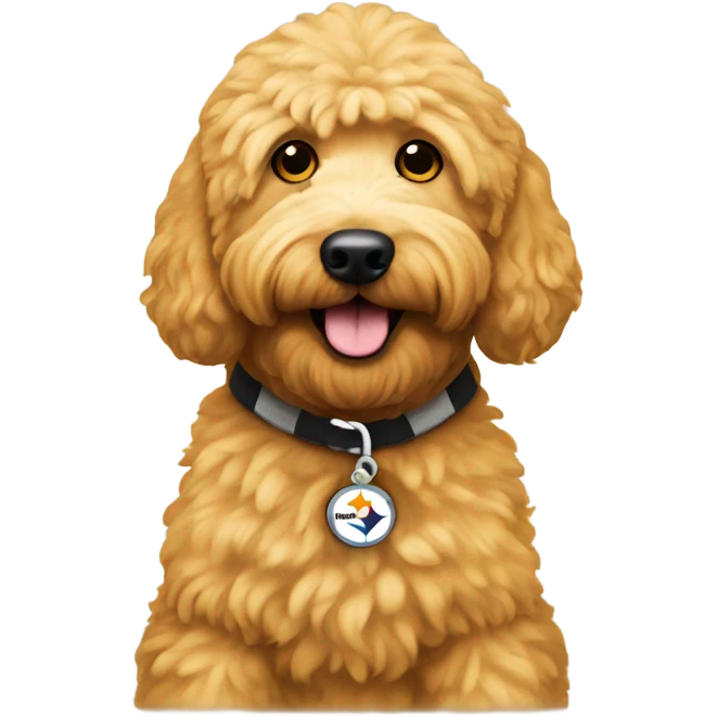 Golden doodle Steelers fan emoji