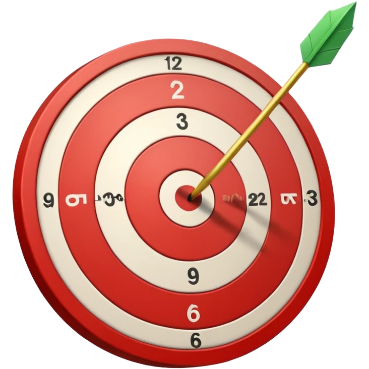 a target with an arrow emoji