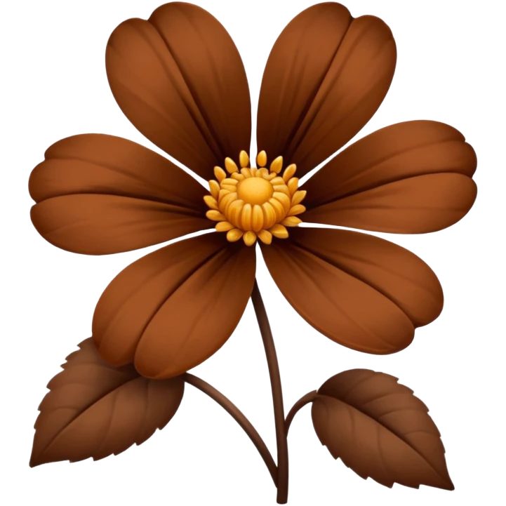 Brown flower emoji in small size emoji