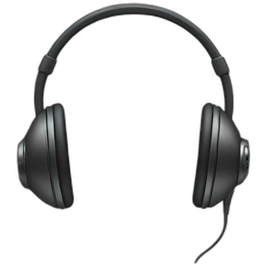 headphone and letters and numbers emoji