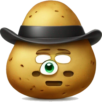 potato with hat emoji