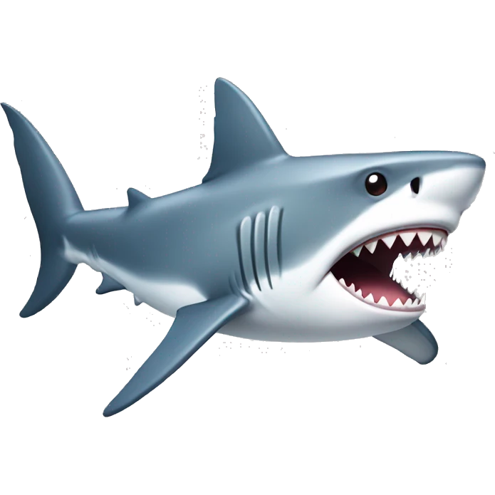 Shark with white heat emoji