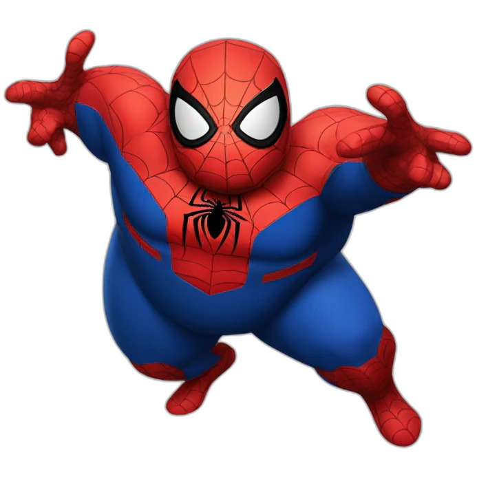 a fat spider man emoji