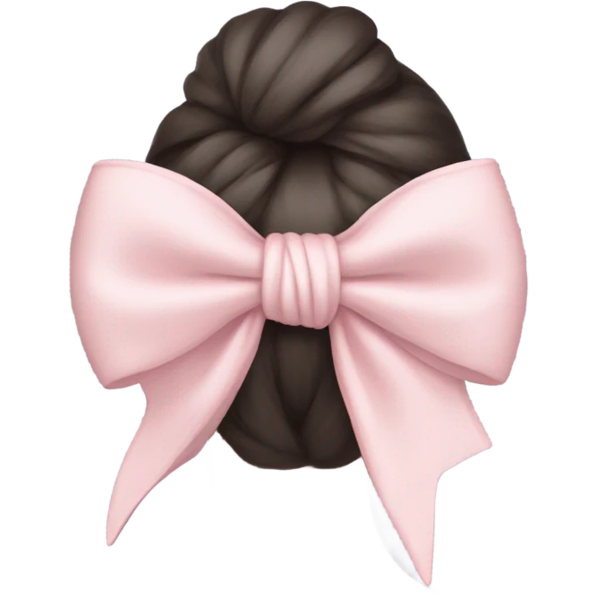 Pastel pink bow emoji