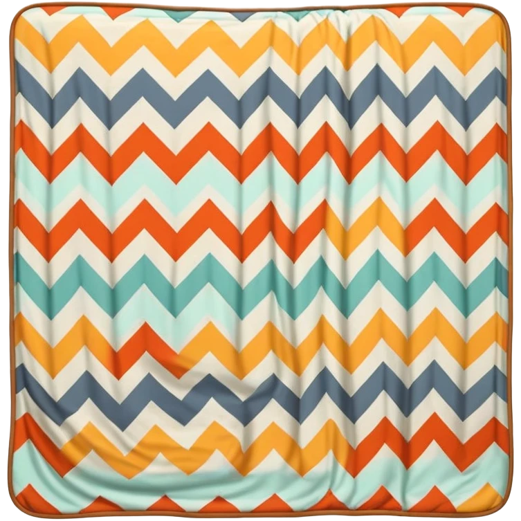 Cozy patterned blanket emoji
