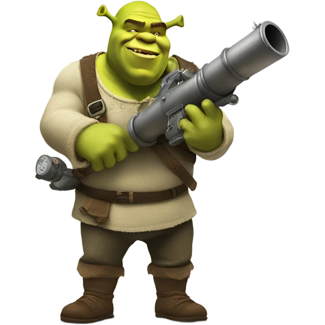 Shrek with a bazooka  emoji
