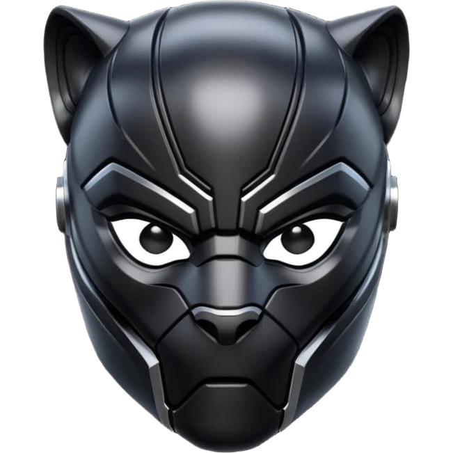 Cool Black panther helmet emoji