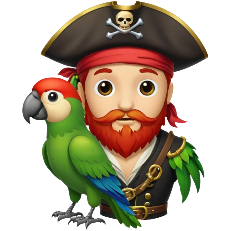 pirate and parrot emoji