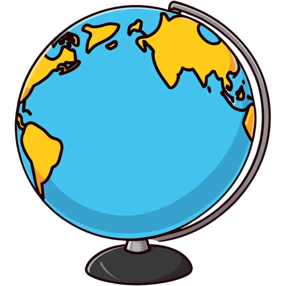Vavinews logo with globe, world map, international news theme emoji