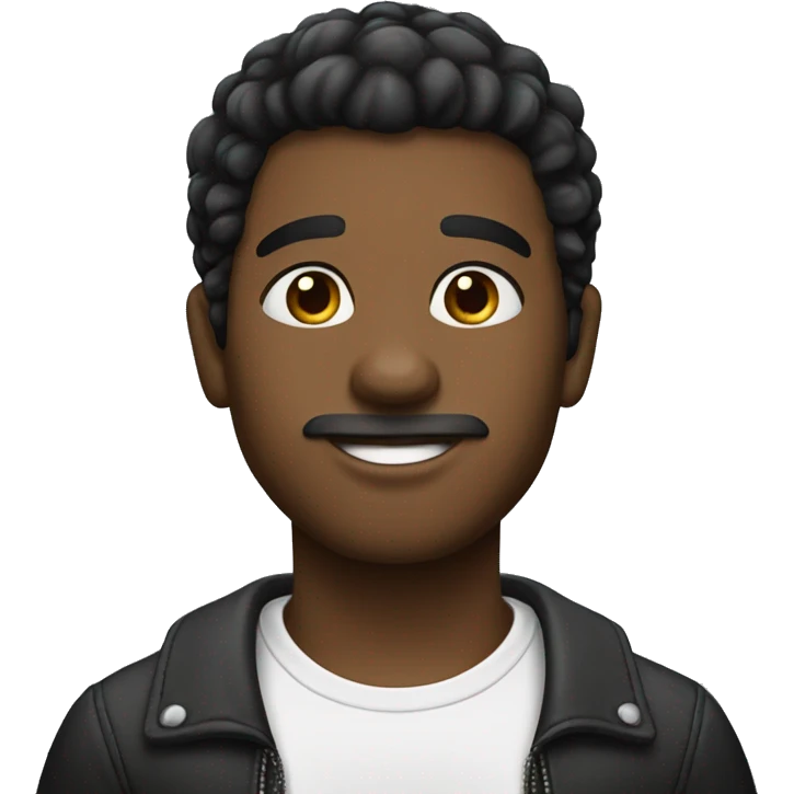 Chico lindo de pelo negro y piel blanca emoji