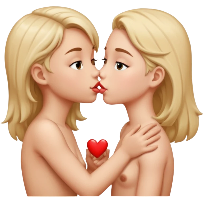 Kid Nude kissing  other girl  emoji
