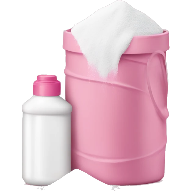 Pink white washing powder  emoji