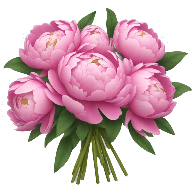 Peonies bouquet emoji