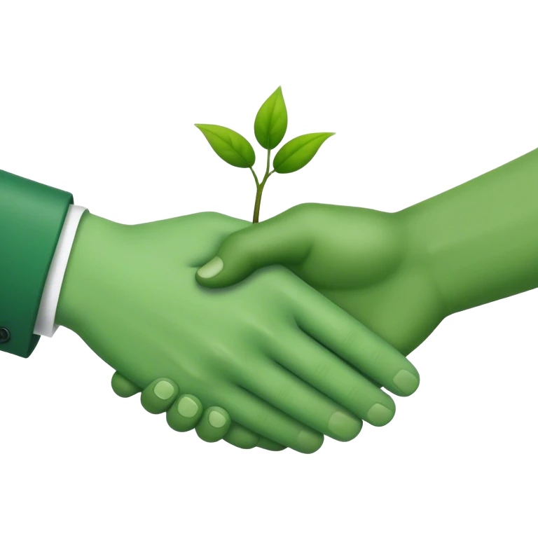 green handshake hand and human hand  emoji