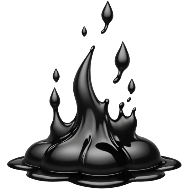 black ink spill emoji