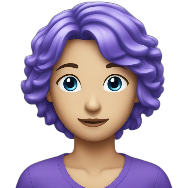 little blue purple emoji