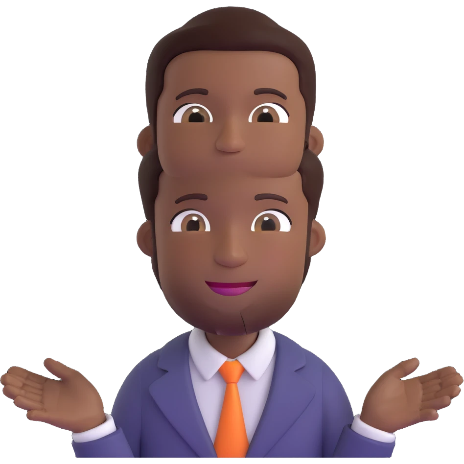 kale Black man, friendly expression, simple background emoji