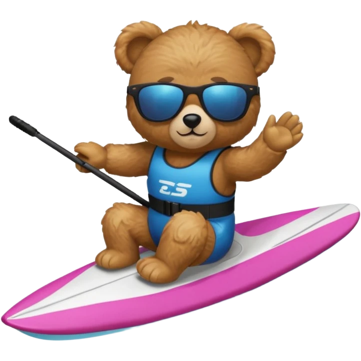 Teddy bear water skiing  emoji