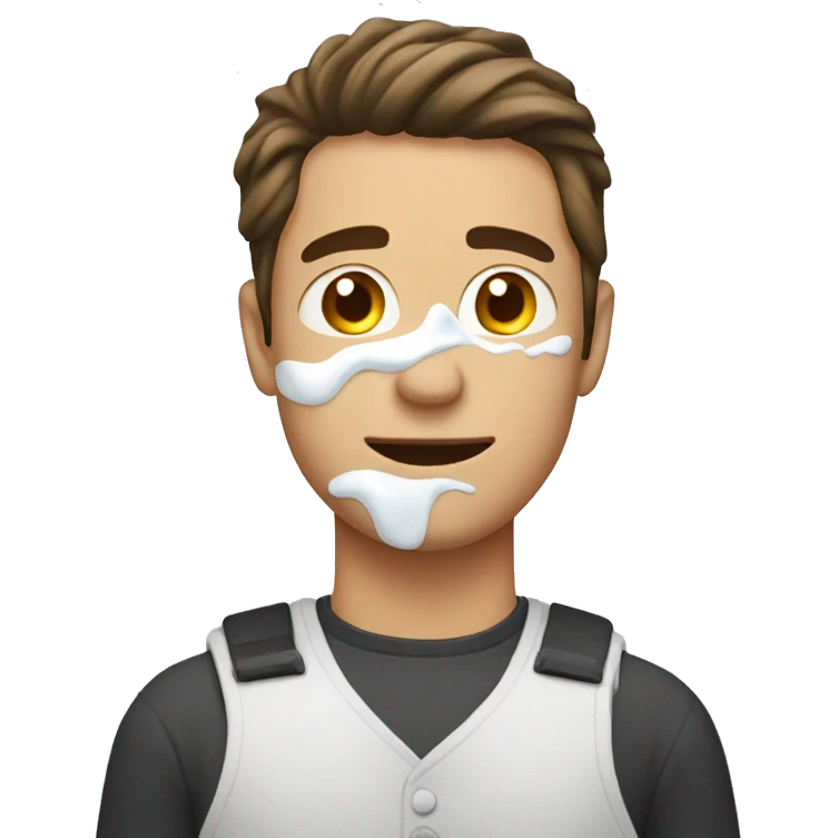 Guy with milk on face emoji