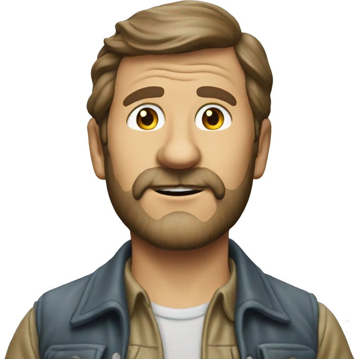 Quint from the movie Jaws, in the clothes he wore in the movie emoji