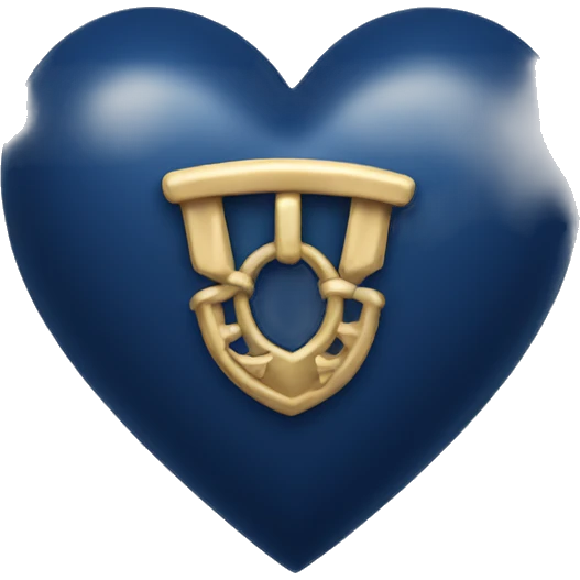 Navy blue heart emoji