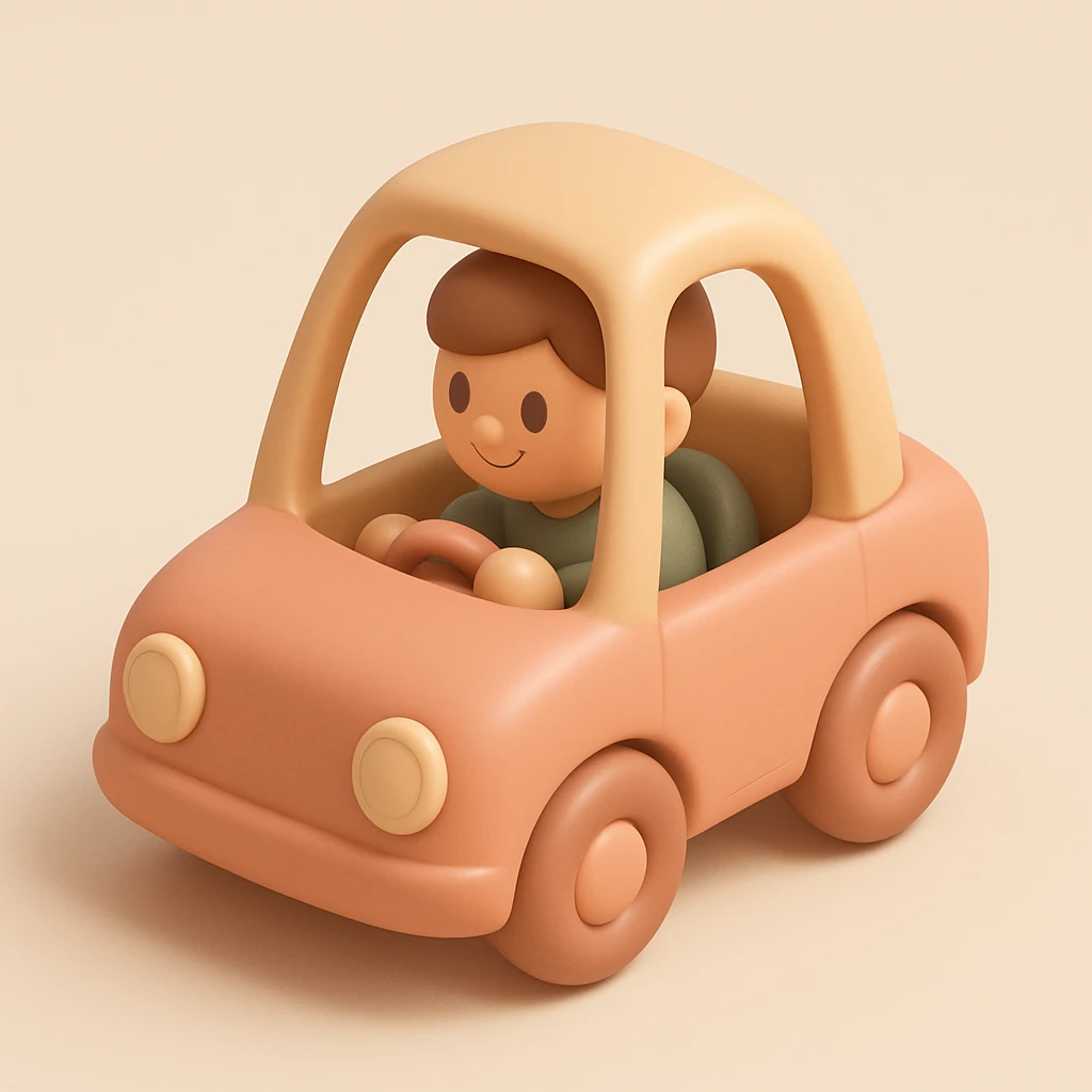 person driving a car emoji